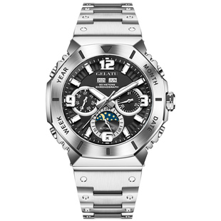 格拉图品牌正品名牌多功能防水夜光手表男士机械表全自动男款腕表