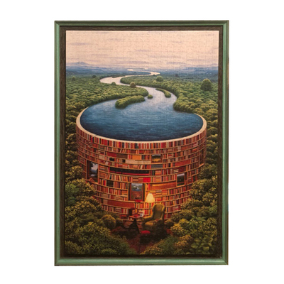 实木拼图框1000浮裱创意装饰画