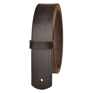 男士内穿平滑扣JE马缰革头层牛皮无头皮带条真牛皮手工皮带裤腰带