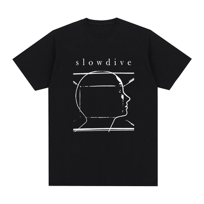Slowdive黑色短袖T恤Shoegaze慢潜自赏LUSH RIDE英国乐队印花男女