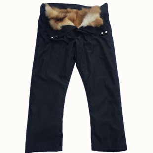 皮毛一体裤子男中老年人羊毛棉裤加绒加厚真皮保暖防寒裤羊皮皮裤