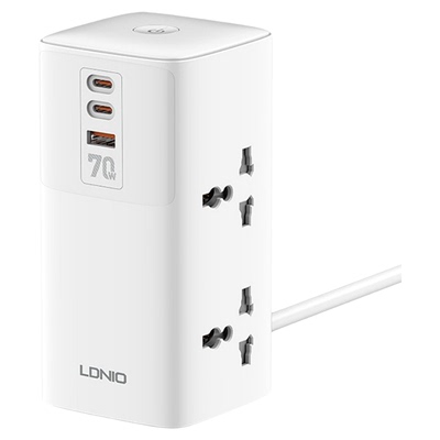 LDNIO立式插座带70W快充USB