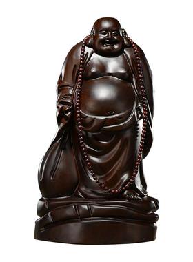 刺史黑檀木雕供奉装饰品弥勒佛像
