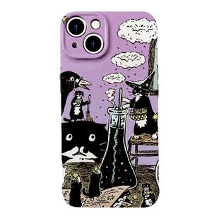 魔法~女巫猫咪暗黑菲林适用iPhone13promax手机壳华为nova11小米14红米k60硬壳vivoiqooneo7魅族21苹果13pro