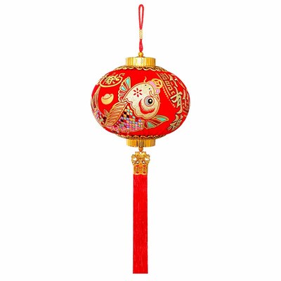 新年植绒灯笼挂饰烫金乔迁新房