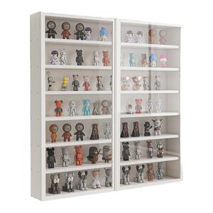 手办展示柜盲盒展示收纳柜玄关壁挂展示柜墙上小摆件架玻璃置物架