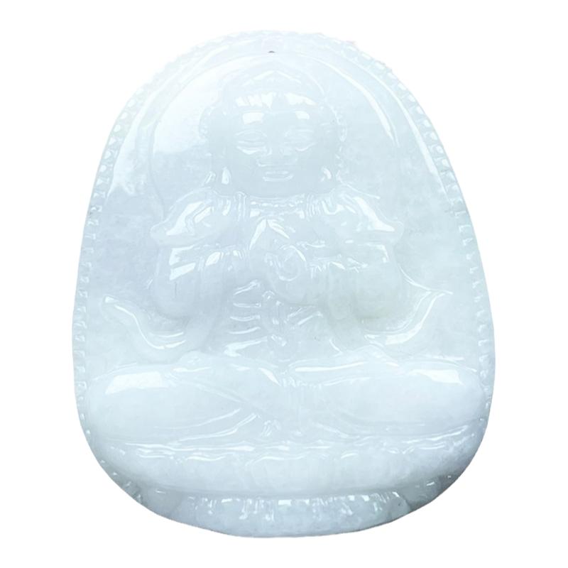 缅甸老坑天然货冰糯种翡翠吊坠