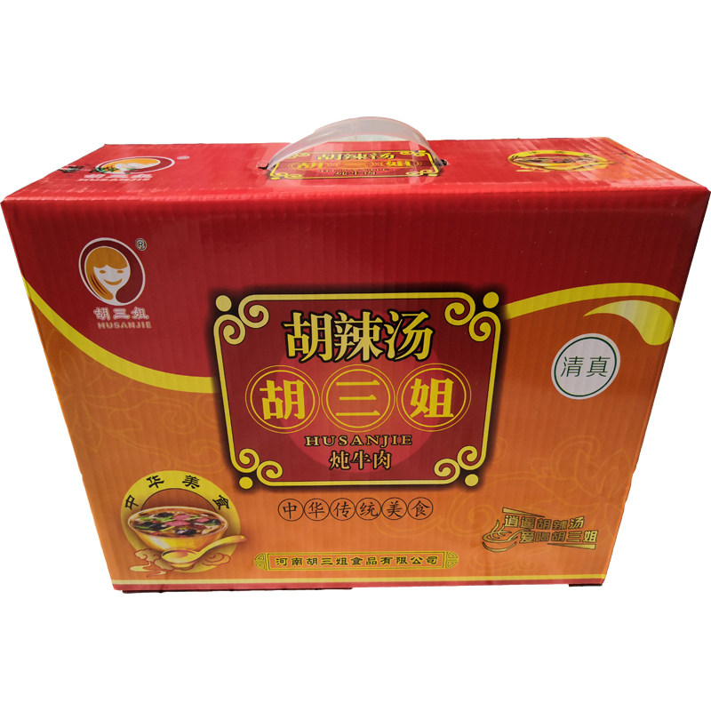 胡三姐胡辣汤逍遥镇河南特产炖牛肉味方便速食101g*16袋整箱正宗