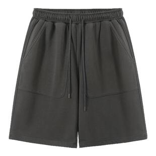 BENPANDA新款明线短裤男2025夏季洗水运动大口袋五分直筒休闲卫裤