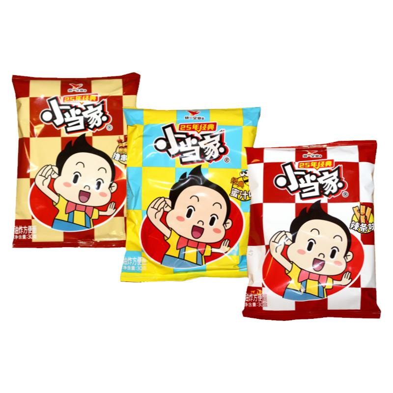 小当家干脆面大袋蜜汁撸串味辣条味混装干吃面一整箱休闲小零食