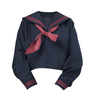 中牌制服馆 赤三本白三本中间服夏服黑色浓绀色水手服jk裙基础款