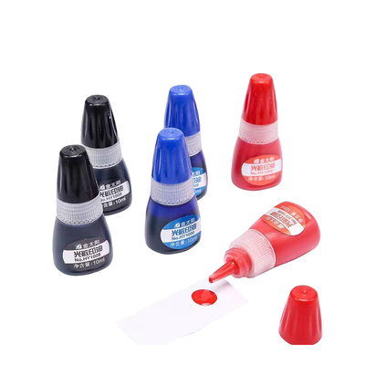 金太阳光敏印油足量10ML装 媲美得力 红蓝黑 光敏印章印油批发