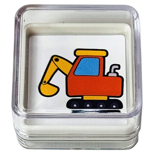 可爱卡通交通工具印章挖掘机小汽车图章小学生儿童警车男生玩具船