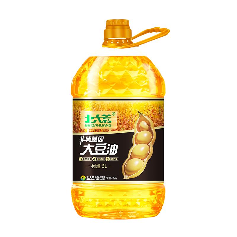 北大荒非转基因一级大豆油5L家用锁鲜口感清香油光清透多种美味