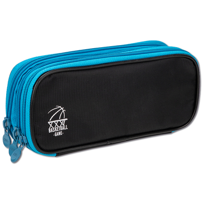 得力大容量笔袋帆布文具袋