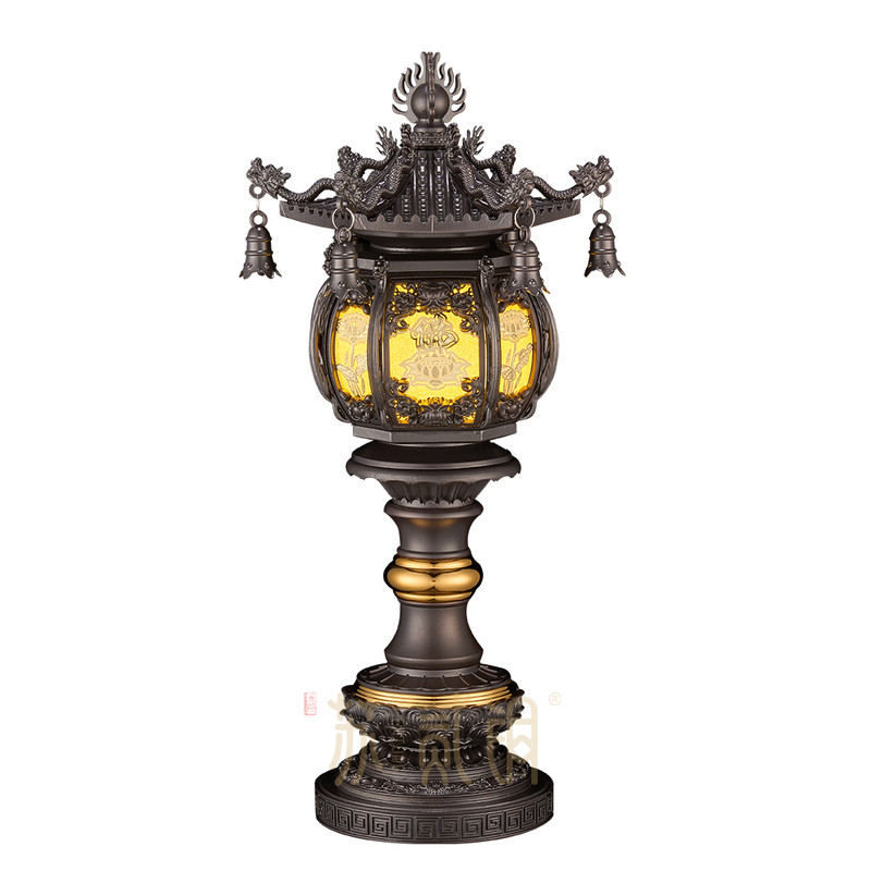 合金汉式龙头宫灯LED佛前长明灯