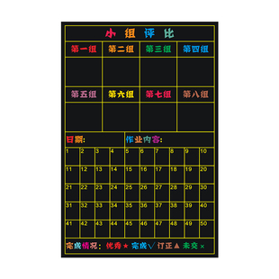 黑板贴班级管理班主任收作业表神器学生学习彩色作业登记奖励学号序号录入表小组个人竞赛积分软磁贴黑板墙贴