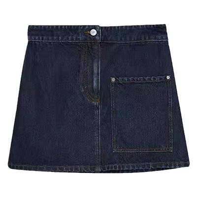 IMMI女士水洗牛仔口袋短半裙