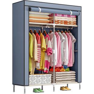 简易衣柜卧室家用布衣柜出租房用单人宿舍组装小型挂衣橱结实耐用
