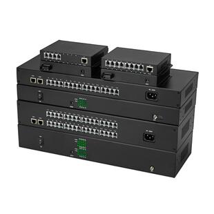 鹏迪 8路电话光端机光纤收发器光电转换器4路2路1路16路PCM语音转光纤传输器带百兆网络SC接口