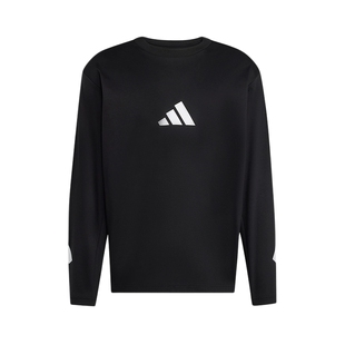 adidas阿迪达斯新款男「真治愈」黑标制服运动休闲长袖T恤 KE4902