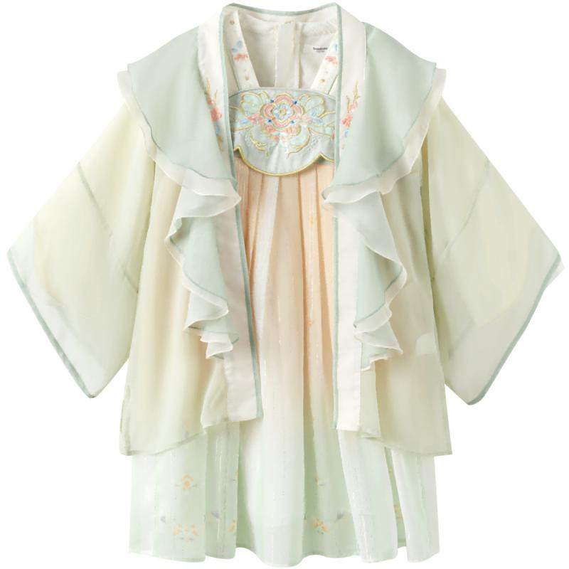 巴拉巴拉童装儿童汉服女童春秋装演出服国风连衣裙潮