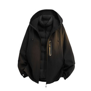 WASSUP ELSE官方冲锋羽绒服男女秋冬季户外三合一防水防风外套