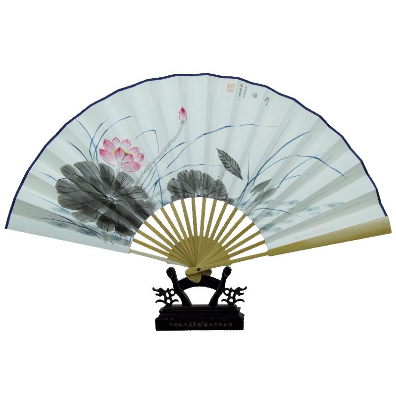 王星記旗艦店扇子折扇9寸手繪玉骨宣紙扇中國風(fēng)古風(fēng)禮品收藏扇男