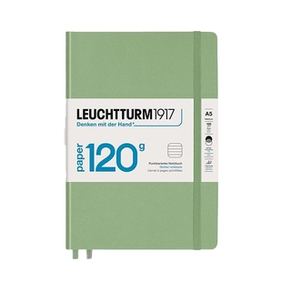 LEUCHTTURM1917德国灯塔笔记本子120g加厚无酸纸a5记事本简约学生商务皮面本硬皮办公笔记本【可定制印名字】