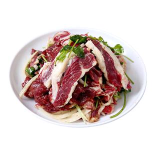 齐齐哈尔烤肉 马家牛肉新鲜牛燕翅拌肉1000g东北庆祝烤肉食材