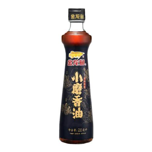金龙鱼小磨香油220ml 纯正芝麻香油家用瓶装 火锅油碟