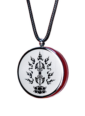 祈愿藏传钛钢天然水晶吊坠护身