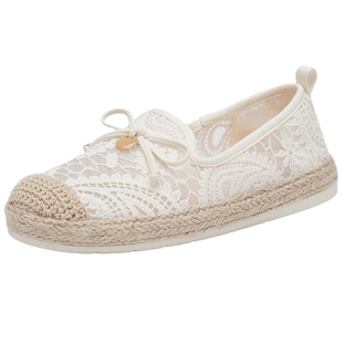 热风平底渔夫鞋女款2026年春季新款网面透气懒人鞋百搭日常单鞋