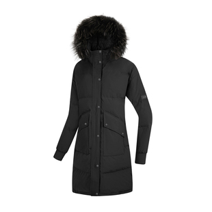 探路者羽绒服女长款保暖鹅绒宽松上衣户外防风抗寒男士冬季厚外套