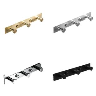 304不锈钢挂钩黑色 免打孔卫生间浴室挂衣钩门后玄关衣帽排钩北欧