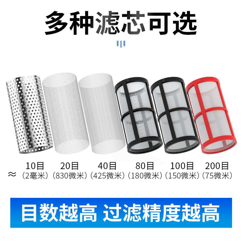 PVC水管塑料管过滤器泥沙青苔农场管养殖滤网去不锈钢202532杂质