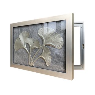 电表箱装饰画现代简约配电箱画电闸盒遮挡画高端轻奢立体画银杏叶