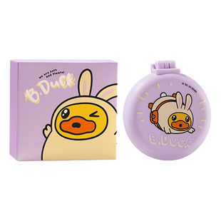 CA小黄鸭折叠梳子女气囊梳镜子一体随身迷你便携气垫梳儿童小巧