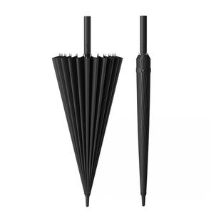 24骨长柄雨伞男士加大号自动加厚防风暴雨专用加固结实定制黑色伞