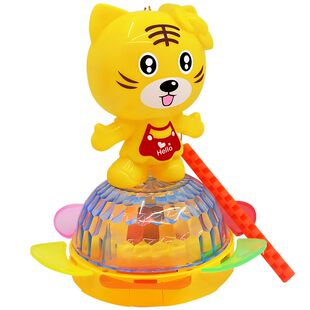 儿童中秋节手提灯笼玩具电动灯光音乐万向旋转宝宝龙年元宵节花灯