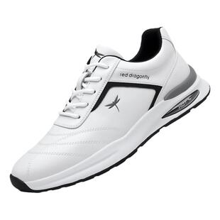 红蜻蜓男鞋新款运动休闲鞋子男牛皮透气皮鞋潮流百搭软底跑步鞋子