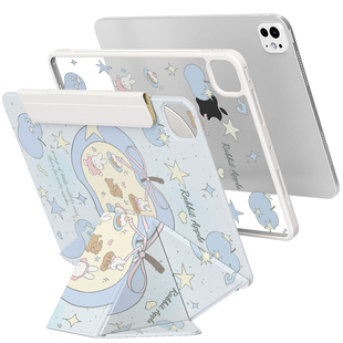 iPadPro保护壳2025款air7磁吸拆分ipad11增高支架套mini7适用苹果10平板6透明全包5防弯4旋转13寸129笔槽轻薄