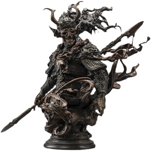 末那末匠丨光叔《鬼神志能品：狄青》树脂仿铜版收藏艺术雕像