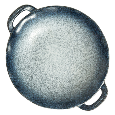 新时代双耳荷口盘潮州陶瓷餐具