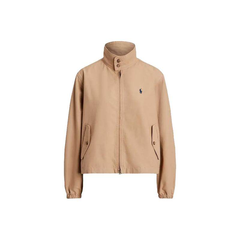 【自营】RALPH LAUREN女士纯色立领休闲宽松风衣夹克211936442