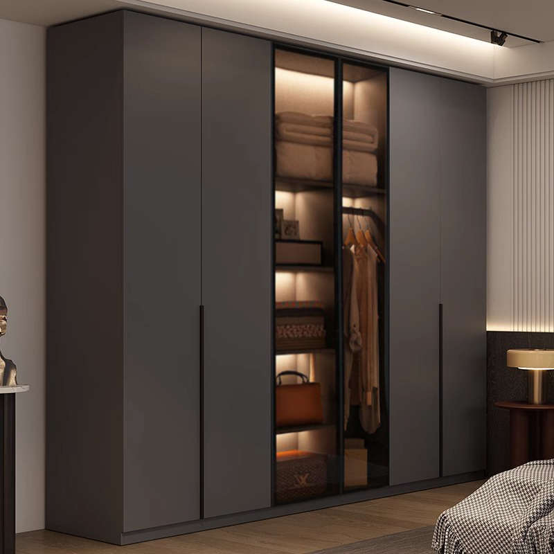 衣柜卧室家用小户型实木儿童收纳储物柜子出租房用简易组装大衣橱