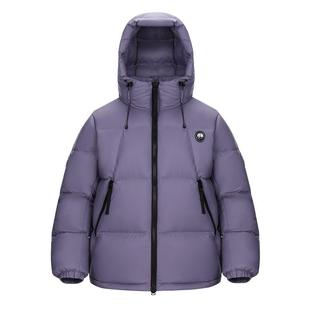 骆驼熊猫羽绒服男女冬季加厚高蓬高领户外防风面包服黑色外套