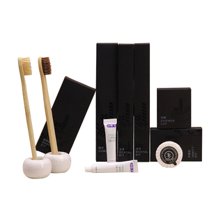 黑卡盒一次性竹子牙刷酒店带牙膏高级民宿别墅洗漱用品套装可定制