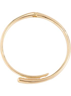 欧美跨境个性几何金属光面弹簧开口项圈手镯女朋克简约项链choker