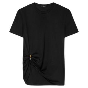 【季末优惠】VERSACE/范思哲 女士Safety Pin垂坠T恤